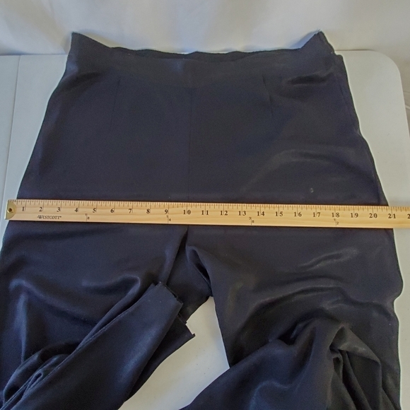 Exclusively Misook Knit Ankle Pant Size L Hi-Rise Black Stretch Casual Pull-on - Picture 10 of 16